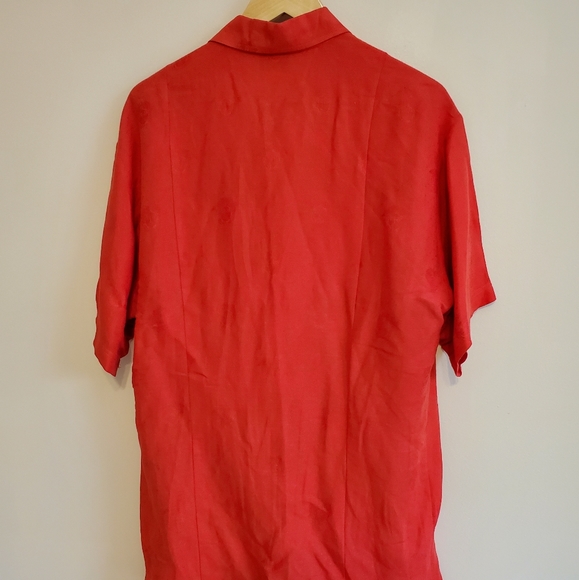 Gianni Versace Men's Red Short Sleeved Linen - Picture 5 of 7